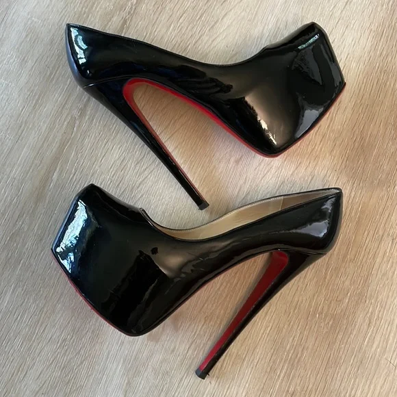 Louboutin Daffodile 160MM Black Patent Leather - 36 - Picture 6 of 9